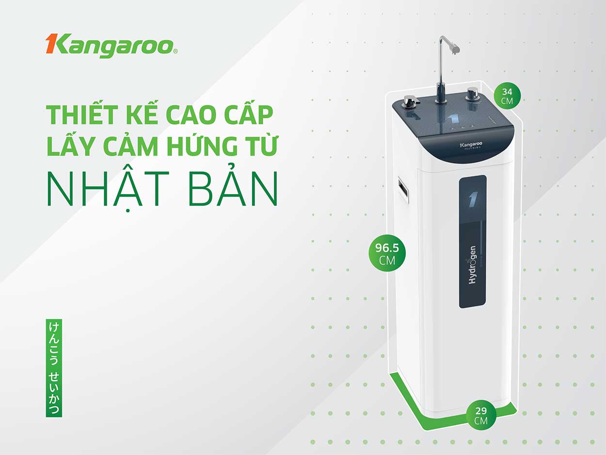 Máy lọc nước Kangaroo Hydrogen Slim nóng lạnh KG10A9SG