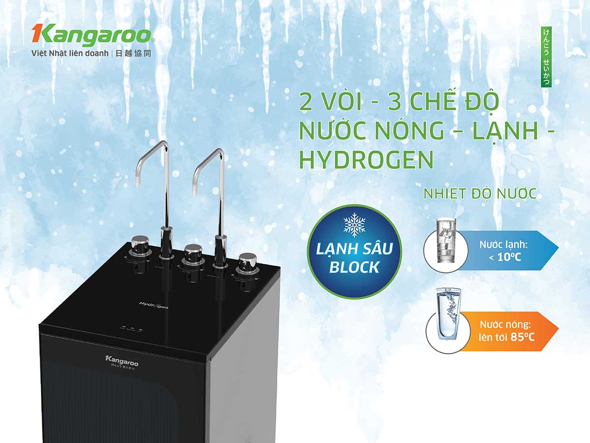 Máy lọc nước nóng lạnh Kangaroo Hydrogen KG10A16
