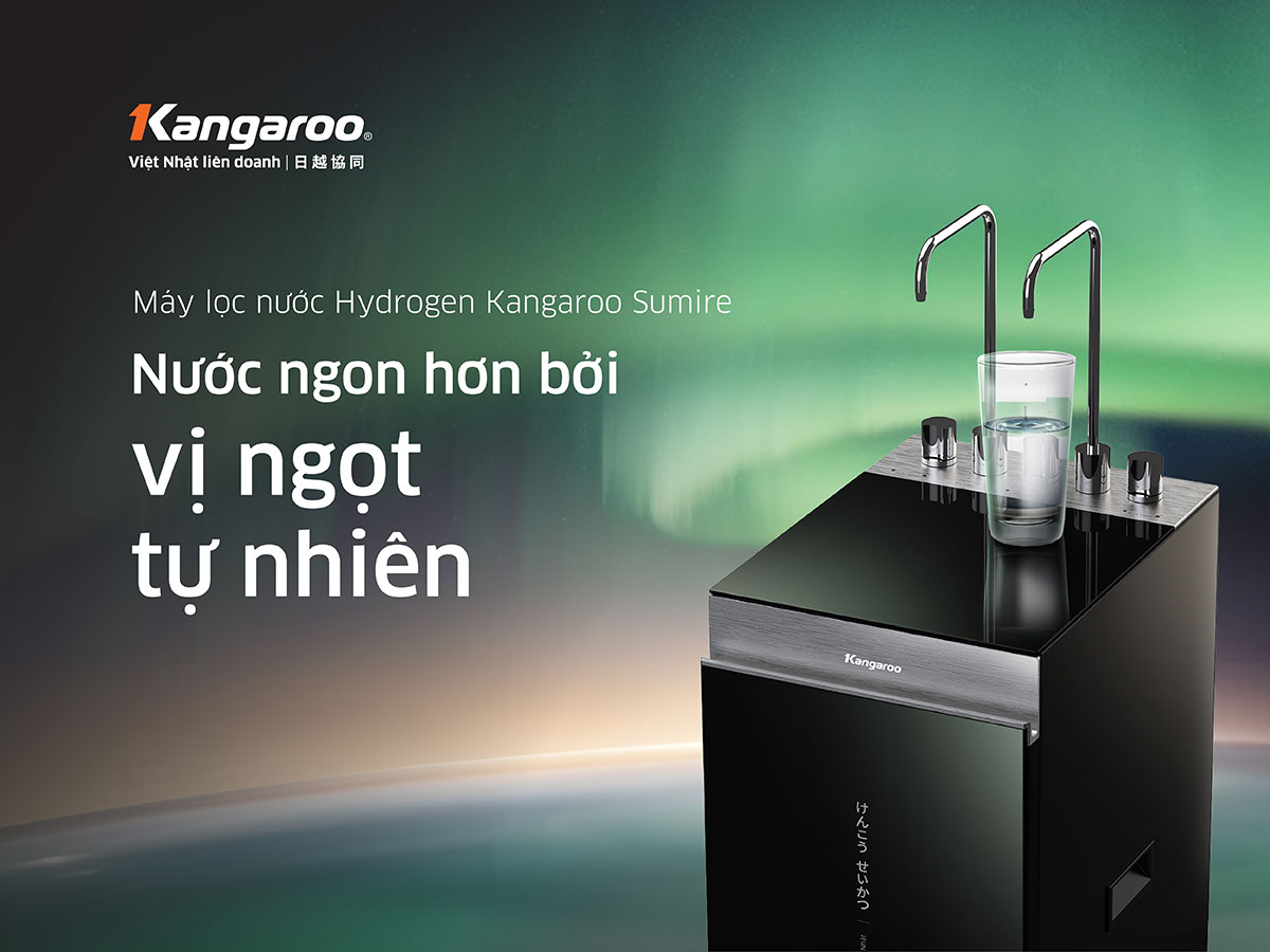 Máy lọc nước nóng lạnh 12 lõi Kangaroo Hydrogen KG12A8