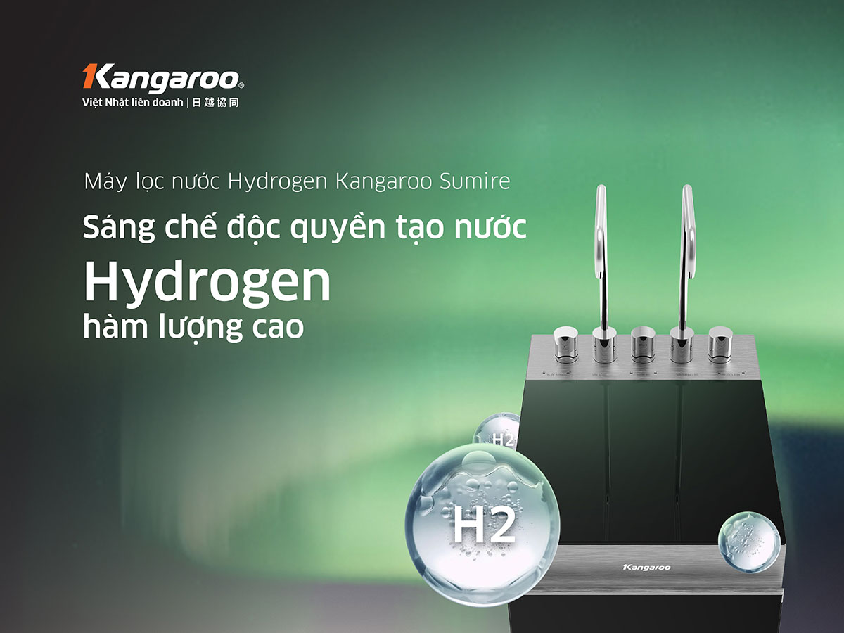 Máy lọc nước nóng lạnh 12 lõi Kangaroo Hydrogen KG12A8