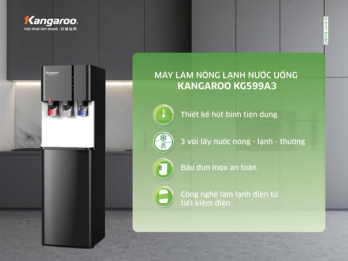 Máy làm nóng lạnh nước uống Kangaroo KG599A3