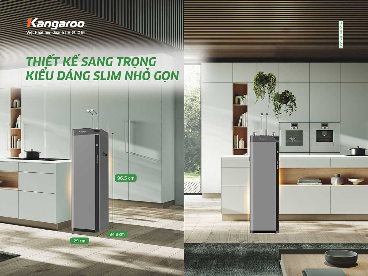 Máy lọc nước Kangaroo Hydrogen nóng lạnh Waterfall KG10W6