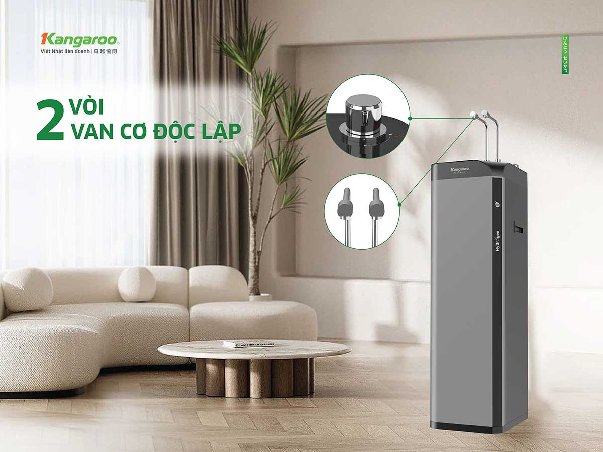 Máy lọc nước Kangaroo Hydrogen nóng lạnh Waterfall KG10W6