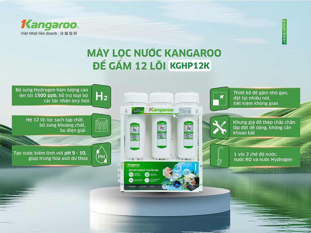 Máy lọc nước để gầm Kangaroo Hydrogen KGHP12K