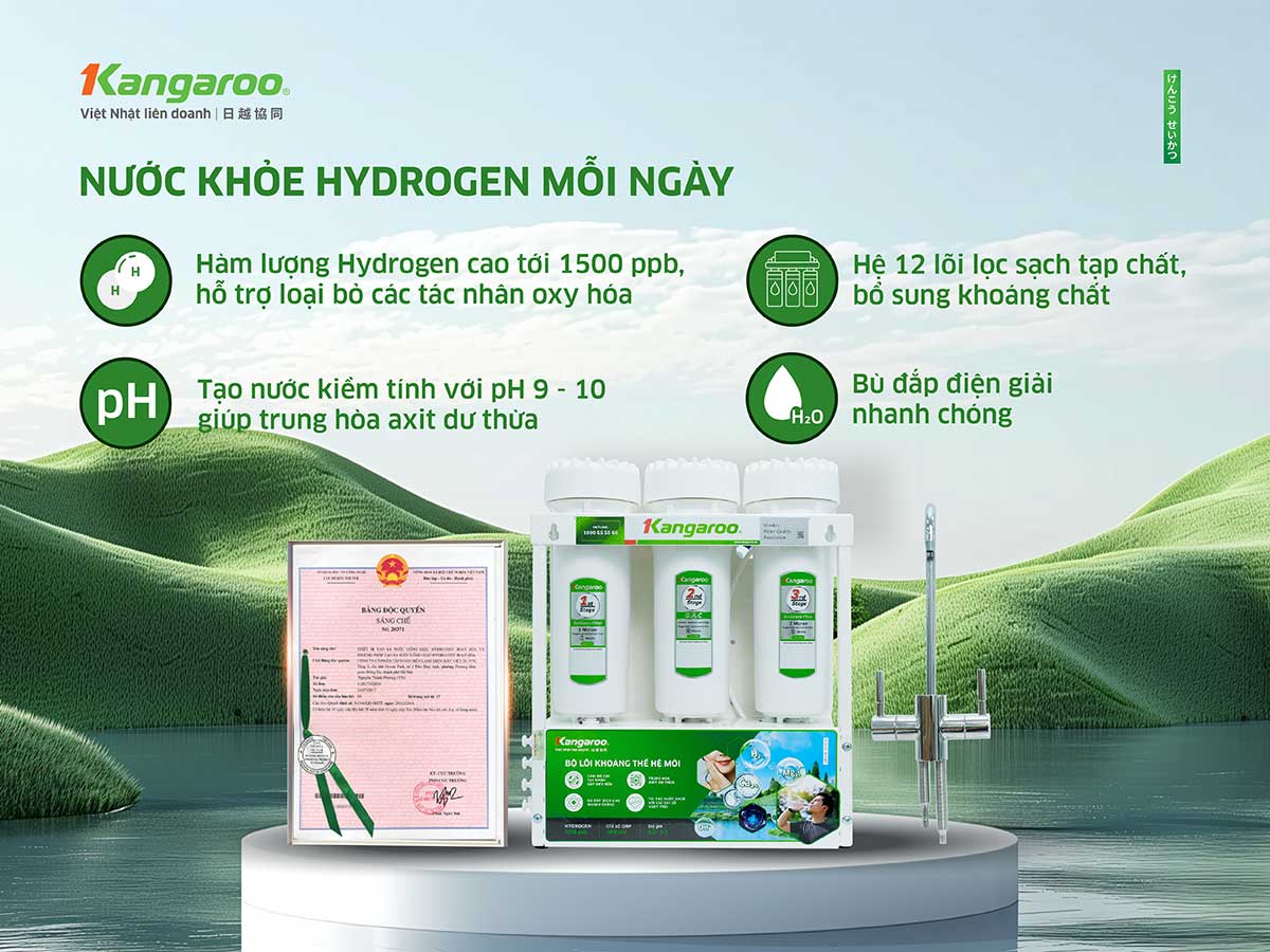 Máy lọc nước để gầm Kangaroo Hydrogen KGHP12K