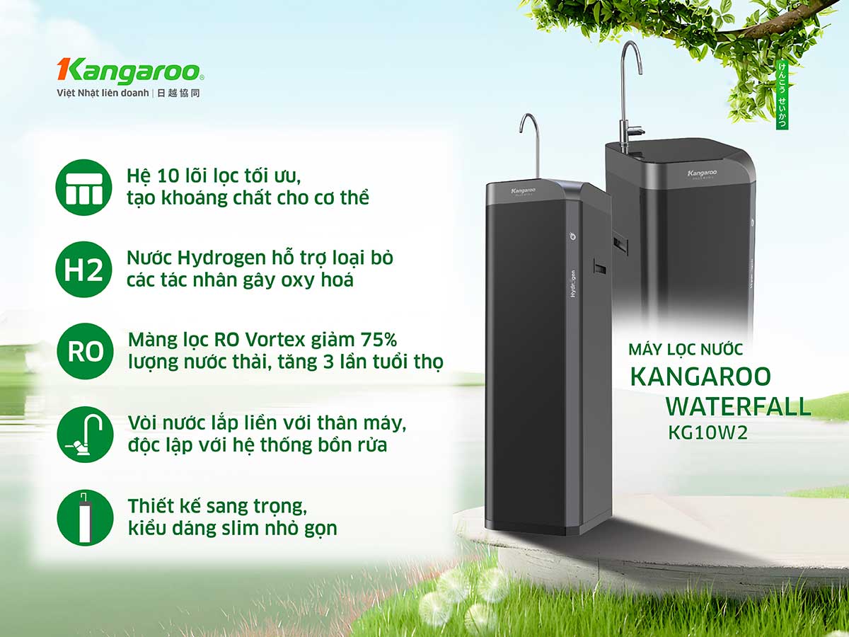 Máy lọc nước Kangaroo Hydrogen Waterfall KG10W2