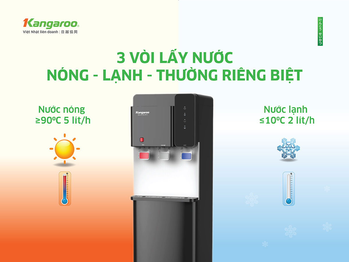 Máy làm nóng lạnh nước uống Kangaroo KG699A3