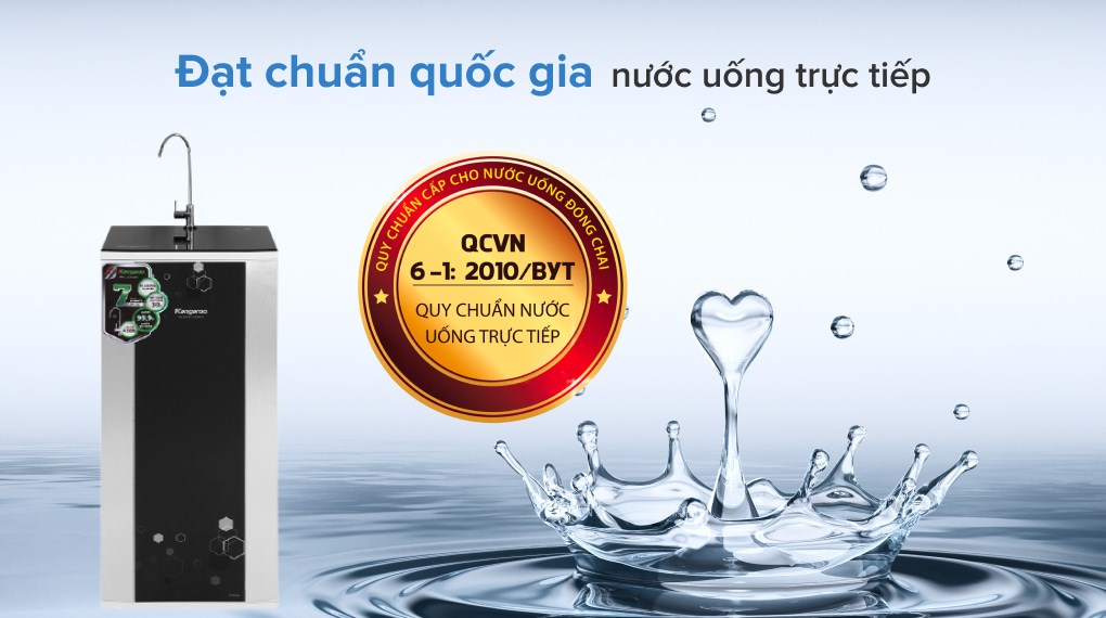 Máy lọc nước RO Kangaroo KG88AVTU 7 lõi - Nước sạch