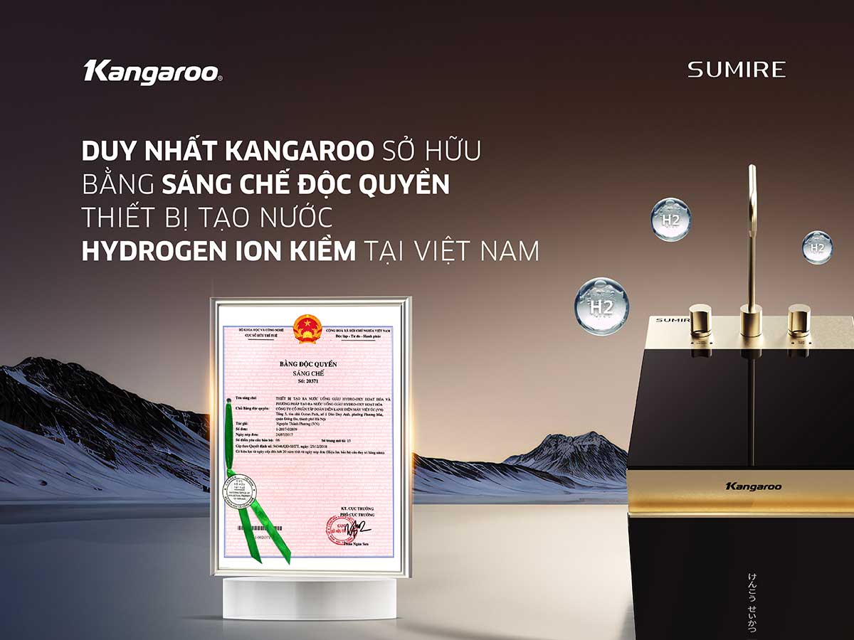 Máy lọc nước ion kiềm Kangaroo Hydrogen KGEP12A1 Máy lọc nước ion kiềm Kangaroo Hydrogen KGEP12A1