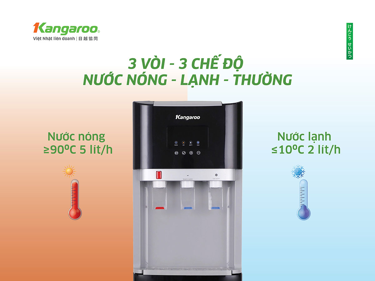 Máy làm nóng lạnh nước uống Kangaroo KGWD03BT1D Máy làm nóng lạnh nước uống Kangaroo KGWD03BT1D