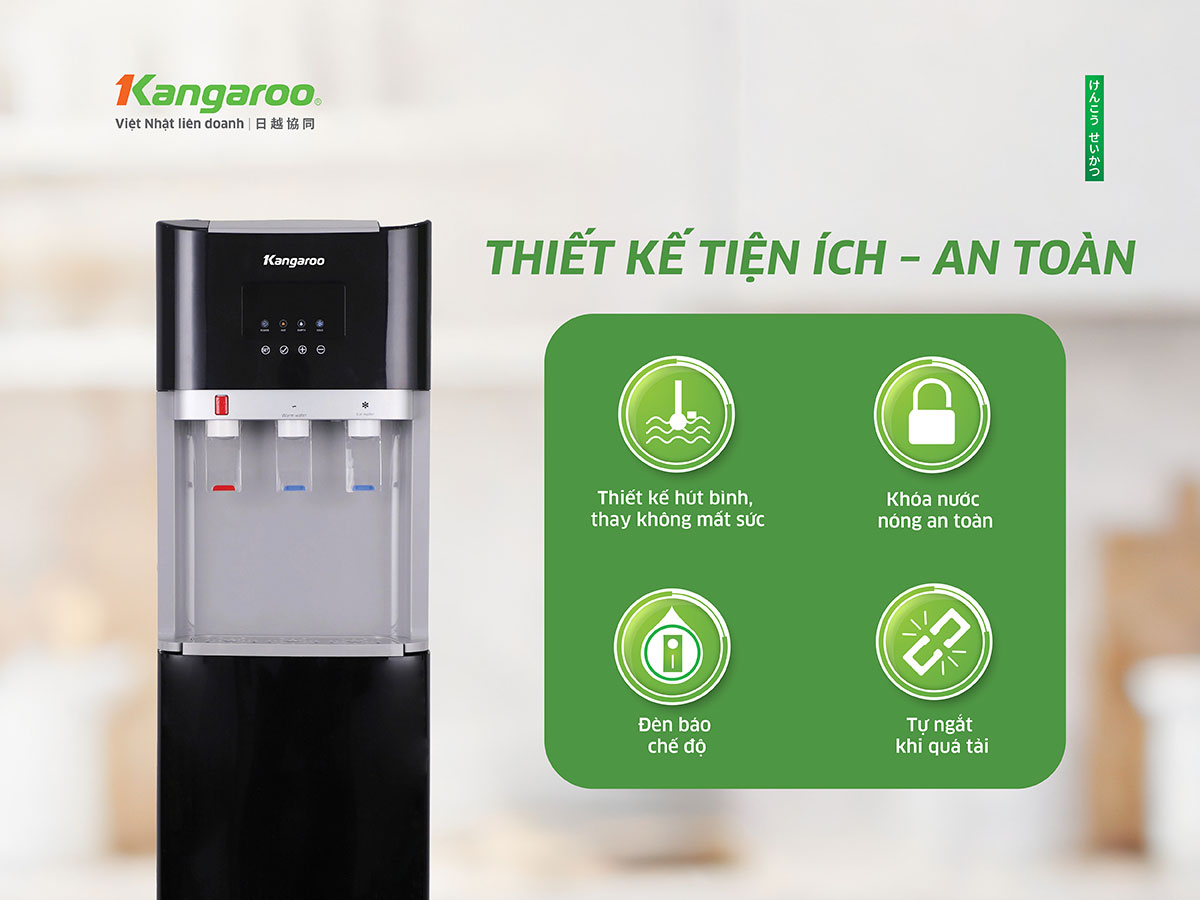 Máy làm nóng lạnh nước uống Kangaroo KGWD03BT1D Máy làm nóng lạnh nước uống Kangaroo KGWD03BT1D